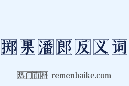 掷果潘郎反义词是什么意思的图片